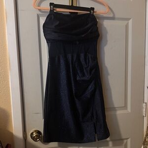 Katia Rae Blue Sparkling Strapless Dress